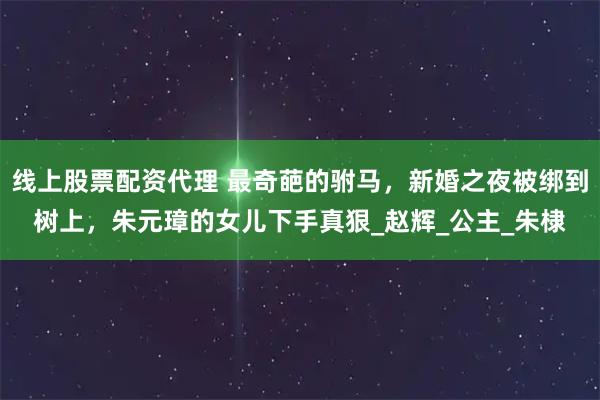 线上股票配资代理 最奇葩的驸马，新婚之夜被绑到树上，朱元璋的女儿下手真狠_赵辉_公主_朱棣